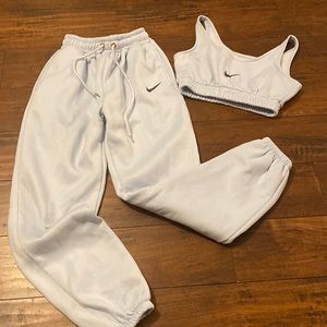 Nike 2 piece Baby Blue sweat/top set
